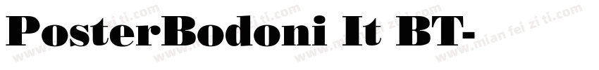 PosterBodoni It BT字体转换
